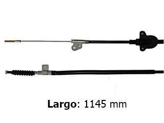 CABLES FRENO DE MANO LIVIANOS TOYOTA HILUX 16/.. CABLE ENSAMBLE FRONTAL-PALANCA - LARGO 1145 MM_