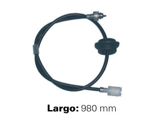 CABLES VELOCIMETRO LIVIANOS FIAT 147/SPAZIO/FIORINO CON GUARDAPOLVO - LARGO 980 MM - CON ACOPLE CORREDIZO Y TUERCA M18 - FREMEC