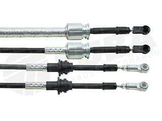 CABLES CAMBIOS - SELECTORA DE CAJA LIVIANOS PEUGEOT 307 1.6 / CITROEN C4 CAJA MA DOS CABLES UNIDOS CON GOMA - LARGO 1170 MM_