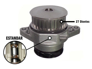 BOMBAS DE AGUA LIVIANOS VOLKSWAGEN GOL/GOLF/POLO/FOX/SURAN/CADDYI/GOL TREND /VOYAGE / SEAT 27 DIENTES POLEA ANGOSTA