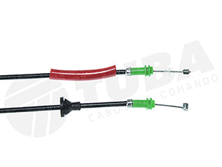 CABLES APERTURA CAPOT LIVIANOS FORD KA/PUMA 98/.. SIN MANIJA - CON GUARDAPOLVO - LARGO 1530 MM_