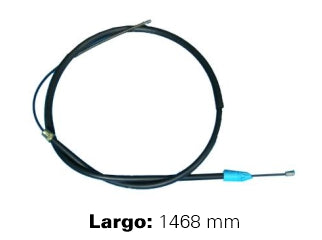 CABLES FRENO DE MANO LIVIANOS RENAULT TWINGO FASE II 98/.. SIN ABS - FRENO TRASERO DERECHO/IZQUIERDO A CAMPANA - LARGO 1468 MM - F