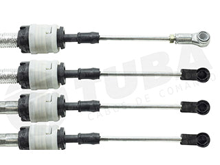 CABLES CAMBIOS - SELECTORA DE CAJA LIVIANOS FORD FOCUS II 2.0 08/.. DOS CABLES UNIDOS CON GOMA - LARGO 1870 MM_