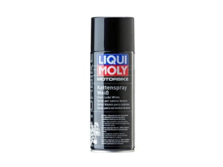 LUBRICANTES Y GRASAS MOTOS ACEITE CADENA MOTORBIKE CHAIN LUBE-SPRAY BLANCO SINTETICO RESIST AGUA Y CENTRIFUGADO X 400ML_