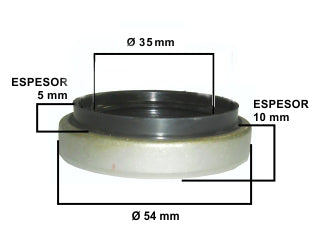 RETENES VARIOS CHEVROLET CORSA/CELTA / SUZUKI FUN RETEN CAJA LADO ACOMPANANTE NBR 35.00X54.00X10.00/15.00 MM-A 103_