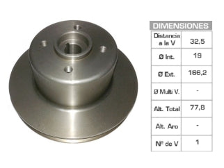 POLEA DE BOMBA DE AGUA PERKINS 6-354 F2 19X166X90 MM - 1V_