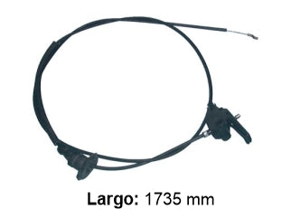 CABLES APERTURA CAPOT LIVIANOS PEUGEOT 207 COMPACT 08/../HOGGAR 11/.. CON MANIJA - LARGO 1735 MM_