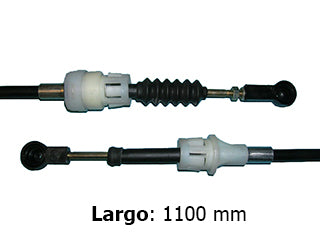 CABLES CAMBIOS - SELECTORA DE CAJA LIVIANOS FIAT PALIO 326/SIENA FASE II/GRAND SIENA 1.6 16V E-TORQ 12/.. INSERCION - LARGO 1100 MM_