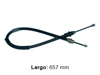 CABLES FRENO DE MANO LIVIANOS PEUGEOT 406 96/.. FRENO TRASERO DERECHO A DISCO - LARGO 657 MM - FREMEC 3010_