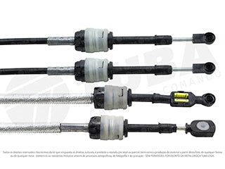 CABLES CAMBIOS - SELECTORA DE CAJA LIVIANOS FORD FOCUS II 1.6 10/.. DOS CABLES UNIDOS CON GOMA - LARGO 1870 MM_