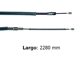 CABLES FRENO DE MANO LIVIANOS FORD RANGER 2.8 TDI 05/.. FRENO TRASERO DERECHO - LARGO 2280 MM_