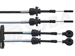 CABLES CAMBIOS - SELECTORA DE CAJA LIVIANOS CHEVROLET SPIN 1.8 14/.. DOS CABLES UNIDOS CON GOMA -  LARGO 1125 MM_