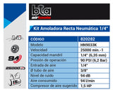 Kit Amoladora Neumática 1/4 Bta Aión