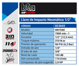 Llave Impacto Neumática 1/2"-310Nm BTA AIR