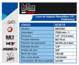 Llave Impacto Neumática 1/2"-567Nm BTA AIR