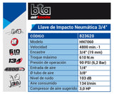 Llave Impacto Neumática 3/4"-610Nm BTA AIR