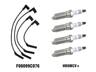 KIT CABLES + BUJIAS FORD FIESTA/KA/FOCUS MOTOR ROCAM 1.0-1.6 KIT CABLES Y BUJIAS_