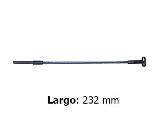 CABLES FRENO DE MANO LIVIANOS RENAULT LOGAN/SANDERO 04/..  CABLE ENSAMBLE FRONTAL-PALANCA - LARGO 232 MM_