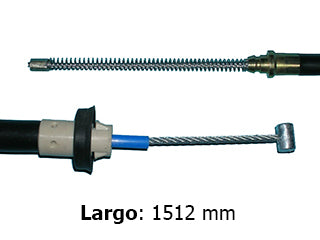 CABLES FRENO DE MANO LIVIANOS FIAT PALIO 326 12/.. FRENO TRASERO DERECHO - LARGO 1512 MM_