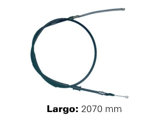 CABLES FRENO DE MANO LIVIANOS CHEVROLET S10/BLAZER/SILVERADO 97/../C10/C20/D20 FRENO TRASERO DERECHO - LARGO 2070 MM_