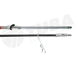 CABLES FRENO DE MANO LIVIANOS FORD F100/F250 CABINA DOBLE 02/.. FRENO TRASERO IZQUIERDO A CAMPANA - LARGO 1395 MM_
