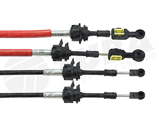 CABLES CAMBIOS - SELECTORA DE CAJA LIVIANOS FORD KA 1.0 8V-1.6 8V ZETEC ROCAM 11/.. DOS CABLES UNIDOS CON GOMA - LARGO 1670 MM_