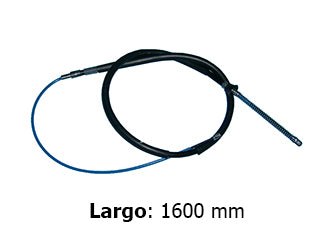 CABLES FRENO DE MANO LIVIANOS VOLKSWAGEN FOX 03/../POLO 02/.. / SEAT IBIZA 06/.. FRENO TRASERO DER/IZQ A CAMPANA - LARGO 1600 MM -