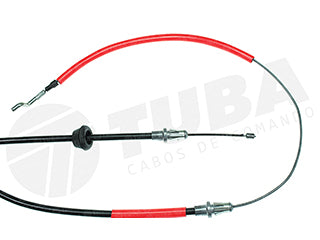 CABLES FRENO DE MANO PESADOS FORD F100/F150/F1000 92/96 MWM CABLE ENSAMBLE FRONTAL-PALANCA - LARGO 2150 MM_
