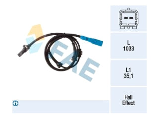 SENSORES DE ABS PEUGEOT 207/208/301/2008 / CITROEN C3/C3 PICASSO/C4 CACTUS/C-ELYSEE DELANTERO AMBOS LADOS_