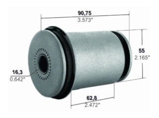 BUJES DE SUSPENSION LIVIANOS TOYOTA HILUX SW4 4X2-4X4 17/.. BUJE PARRILLA INFERIOR DELANTERA PARTE TRASERA 16 MM_