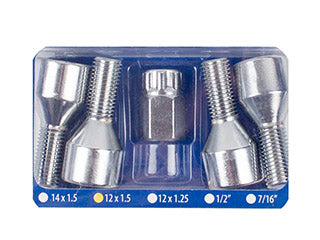 KIT BULONES Y TUERCAS DE SEGURIDAD CHEVROLET CORSA TODOS / RENAULT SANDERO/KANGOO/DUSTER 08/.. BULON CABEZA HUECA 12X25 P 1.50_