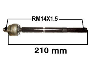 AXIALES/PRECAP CREMALLERAS RENAULT KANGOO 18/.. /LOGAN II/SANDERO II 13/.. D. HIDRAULICA LARGO 192 MM ROSCA MACHO/MACHO 14X1.5_