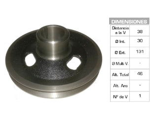 POLEAS DE CIGUE¥AL PEUGEOT 404 2.0 69/.. 30X131X46 MM - 1V_