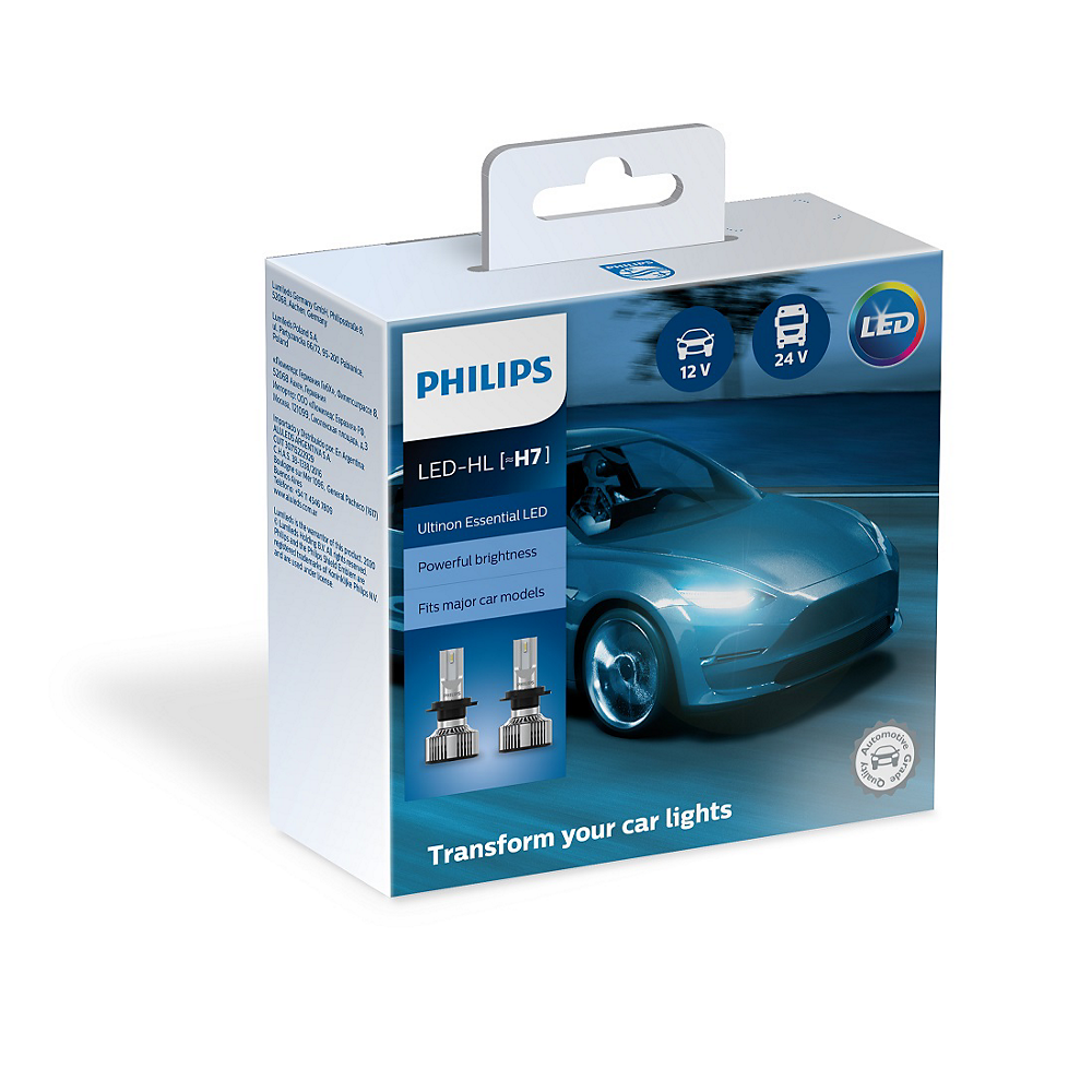 LAMPARA LED PHILIPS H7 (11972) U50CW 12/24V 15W PX26D (SET X2) - USO UNIVERSAL