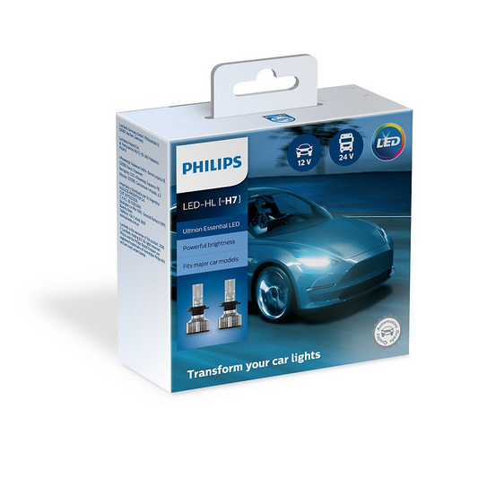 LAMPARA LED PHILIPS H7 (11972) U50CW 12/24V 15W PX26D (SET X2) - USO UNIVERSAL