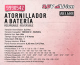 ATORNILLADOR A BATERIA 3,6V-50pcs P