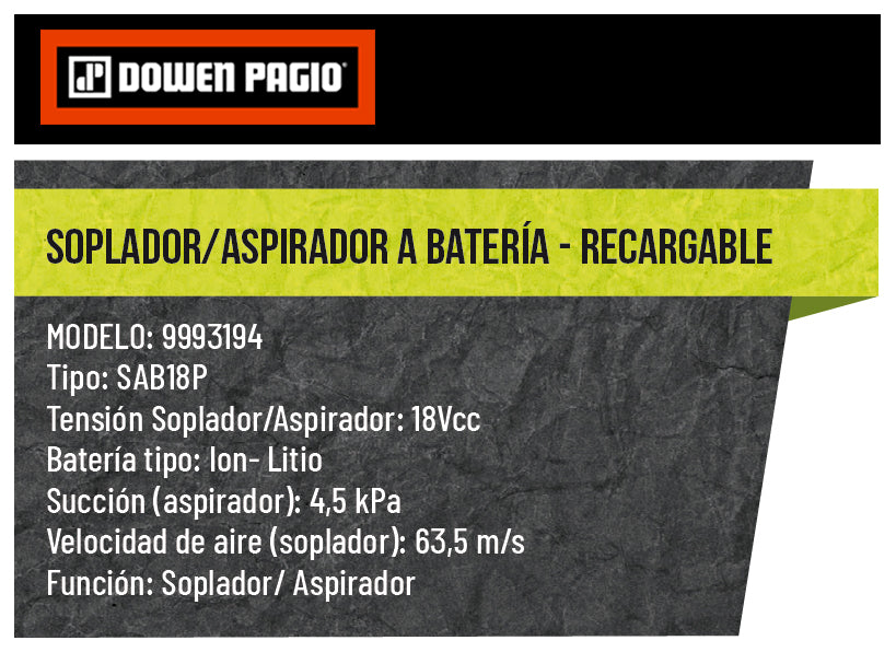 SOPLADOR/ASP BAT 18V FLEX ONE - S/B
