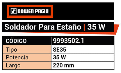 SOLDADOR ESTAñO LAPIZ 35W DP