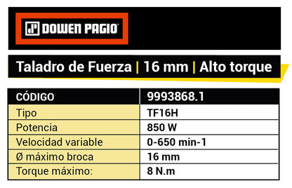 TALADRO ALTO TORQ 16mm 850W DP-MAG