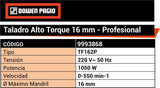 TALADRO ALTO TORQ 16mm 1050W DP-MAG