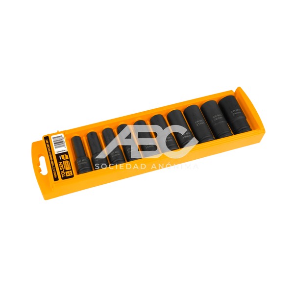 SET BOCALLAVES IMPACTO 1/2" 10PC TOLSEN 015-18296