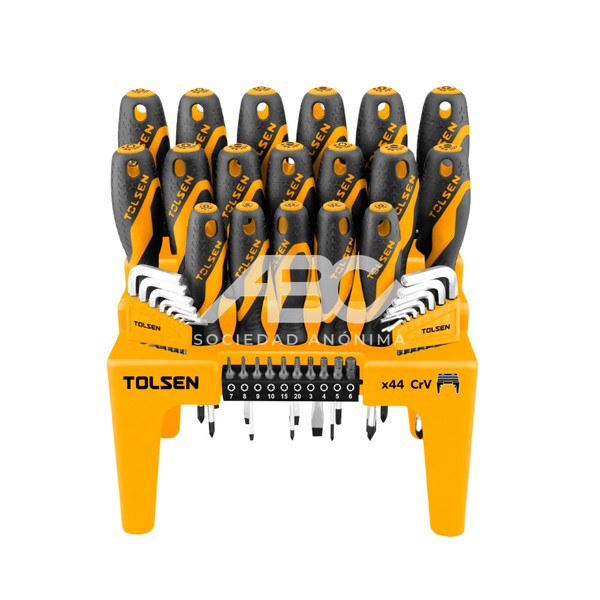 SET DESTORNILLADORES TOLSEN 44 PCS 015-20184