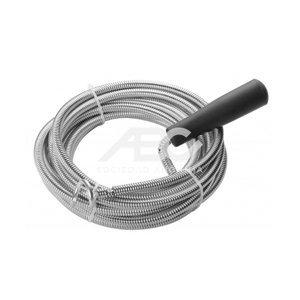 ACERO DE RESORTE CHAPADO, TOTALMENTE FLEXIBLE - CON MANGO PLÁSTICO- GANCHO CINCADO EN FORMA DE TOLSEN 015-50100