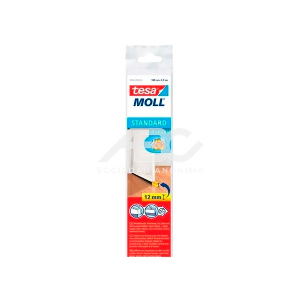 PERFIL RIGIDO CEPILLO BLANCO 100CM X 3.7CM TESA 05433-00100-03