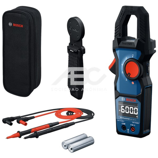 PINZA PARA MEDIR HASTA 600 AMPERIOS CON SEGURIDAD Y PRACTICIDAD BOSCH 0601077601