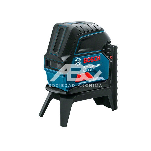 NIVEL LASER DE LINEAS Y PUNTOS ROJOS GCL 2-15 CON MALETIN Y SOPORTE DE ALTA VISIBILIDAD DEL BOSCH 0601066E02