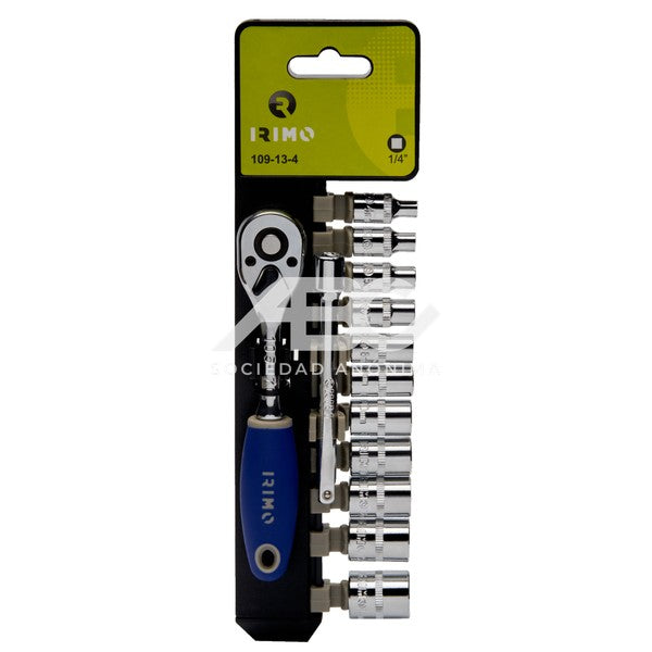JUEGO DE BOCALLAVES DE 1/4" 13 PIEZAS IRIMO 109-13-4