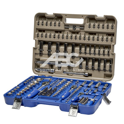 JUEGO DE HERRAMIENTAS DE 1/4"-3/8"-1/2", 172 PIEZAS IRIMO 129-172-4