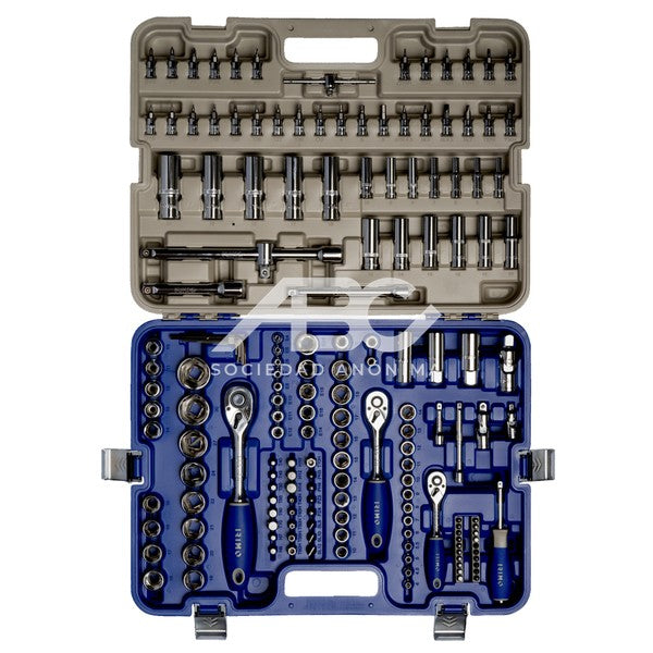 JUEGO DE HERRAMIENTAS DE 1/4"-3/8"-1/2", 172 PIEZAS IRIMO 129-172-4