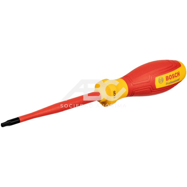 DEST. TORX VDE TX 20 X 100MM EN COLOR PLATA, AMARILLO Y ROJO DESARROLADA PARA ELECTRICISTAS BOSCH 1600A02NC7